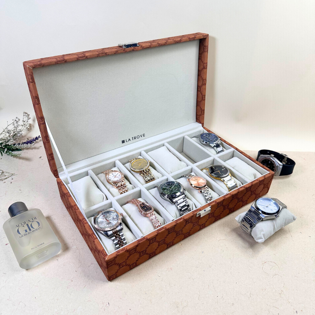 Designer 12-Slot Watch Box